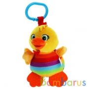 Текстильная игрушка погремушка утенок с вибрацией на блистере Умка в кор.140шт | фото №0