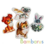 МАКСИ-ПАЗЛ "УМКА" ПУШИСТИКИ. МЯГКИЙ (ЕВА) НА БЛИСТЕРЕ (4 ДЕТАЛИ) в кор.35шт | фото №0