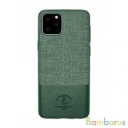 Чехол S&B для iPhone 11 Pro Ткань+кожа (Зеленый) | фото №0