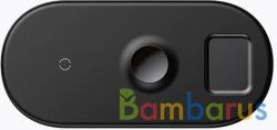 Беспроводное зарядное устройство Baseus Smart 3in1 для телефона/Apple Watch/Airpods (Черный) | фото №0