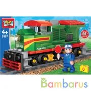 Конструктор маневровый ТЕПЛОВОЗ, 137 дет. Город мастеров в кор.2*18шт | фото №0