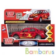 МАШИНА "ТЕХНОПАРК" МЕТАЛЛ. ИНЕРЦ. LADA GRANTA SPORT 12СМ, ОТКРЫВ. ДВЕРИ В РУСС. КОР. в кор.2*24шт | фото №0
