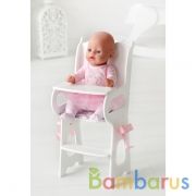 СТУЛЬЧИК ДЛЯ КОРМЛЕНИЯ С МЯГКИМ СИДЕНЬЕМ (КОЛЛЕКЦИЯ "DIAMOND PRINCESS" БЕЛЫЙ) в кор.6шт | фото №0