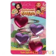 Аксессуары д/девочек СКАЗОЧНЫЙ ПАТРУЛЬ заколки сердце, 4 шт МИЛАЯ ЛЕДИ уп-10шт в кор.100уп | фото №0