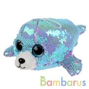 Игрушка мягкая белёкиз пайеток 24 см без чипа, в пак. Мульти-пульти в кор.96шт | фото №0