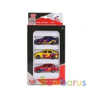 НАБОР ИЗ 3-Х МАШИН "ТЕХНОПАРК" МЕТАЛЛ. LADA 7,5СМ В СПОРТ ОКРАСЕ, В АССОРТ. В КОР. в кор.2*24наб | фото №0