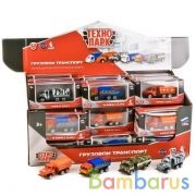 МАШИНА "ТЕХНОПАРК" МЕТАЛЛ. 7,5СМ, В АССОРТ. В КОР. В ДИСПЛЕЕ (РУСС. УП.) УП-36ШТ в кор.2*4уп | фото №0