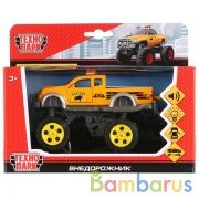 МАШИНА "ТЕХНОПАРК" МЕТАЛЛ. ИНЕРЦ. ДЖИП САФАРИ СВЕТ+ЗВУК, ОТКРЫВ. ДВЕРИ В РУСС. КОР. в кор.2*24шт | фото №0