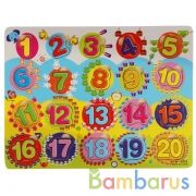 Игрушка деревянная вкладыш цифры Буратино в кор.150шт | фото №0