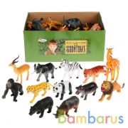 ФИГУРКИ ДИКИХ ЖИВОТНЫХ "ИГРАЕМ ВМЕСТЕ" 12СМ, В АССОРТ. С ХЭНТЭГОМ В ДИСПЛЕЕ УП-48ШТ в кор.12уп | фото №0