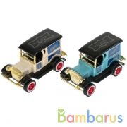 Ретроавто 12см, свет-звук, открыв. двери, инерц., цвет в ассорт. в русс. кор. Технопарк в кор.2*60шт | фото №0