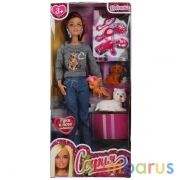 Кукла 29 см София с питомцами, с акс, руки и ноги сгибаются в кор КАРАПУЗ в кор.24шт | фото №0