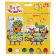 Набор д/дет тв-ва ТРИ КОТА роспись холстов по контуру, 2 шт, 10х15 см MultiArt в кор.2*24шт | фото №0