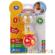 ПОГРЕМУШКА "УМКА" "ГАНТЕЛЬКА" В АССОРТ. НА КАРТ. (РУСС. УП.) в кор.2*24шт | фото №0