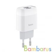 Сетевой адаптер HOCO C73A Glorious dual port charger (White) | фото №0