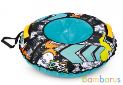 Надувная ватрушка (тюбинг) ТБ2К-95/Г, Nika, 95см с граффити с автокамерой, уп.1 | фото №0