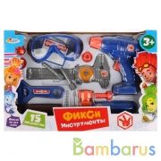 НАБОР СТРОИТ. ИНСТРУМЕНТОВ "ИГРАЕМ ВМЕСТЕ" "ФИКСИКИ" В РУСС. КОР. 35*23*6СМ в кор.2*28шт | фото №0