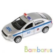 ТМ Технопарк. Машина металл "ПОЛИЦИЯ", длина 12см, открыв. двери, инерц. в кор. в кор.2*36шт | фото №0