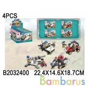 Конструктор военная техника, с фигурками и аксесс., в ассорт. в кор. в дисплее уп-4шт в кор.16уп | фото №0