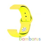 Сменный браслет 22мм (Amazfit GTR 47mm & Haylou LS05) однотонный (Желтый) | фото №0