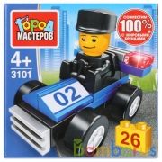 Конструктор ПОЛИЦЕЙСКИЙ на машине, 26дет. Город мастеров в кор.240шт | фото №0