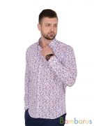  Бело-коричневая мужская Рубашка Damon | фото №0