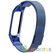 Сменный браслет Xiaomi Mi Band 5/6 миланская петля (Синий) | фото №0
