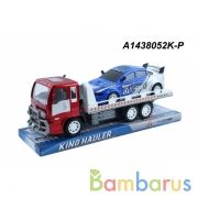 Трейлер инерц С МАШИНКОЙ, цвет в ассорт. 9106 на карт. в кор.2*24шт | фото №0