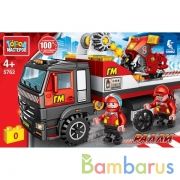 KAMAZ конструктор камаз-перевозчик  с мотоциклом, 111 дет. Город мастеров в кор.2*18шт | фото №0