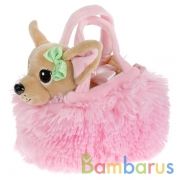 Мягкая игрушка 15см щенок в модной сумочке , в пак МОЙ ПИТОМЕЦ в кор.24шт | фото №0