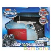 НАБОР ПОЛИЦЕЙСКОГО "ИГРАЕМ ВМЕСТЕ" НА БАТ. СВЕТ+ЗВУК, ЛАЗЕР. ПРИЦЕЛ В КОР. 22*26*4,5СМ в кор.2*36шт | фото №0