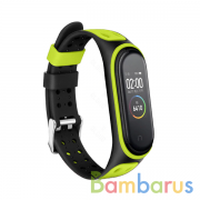 Сменный браслет Xiaomi Mi Band 5/6 Sport (Black Green) | фото №0