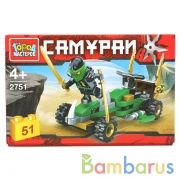 Конструктор "самурай на машинке", 51дет. в кор. ТМ "Город мастеров" в кор.2*40шт | фото №0