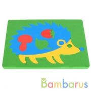 "УМКА". ЕЖИК. (МЯГКАЯ АППЛИКАЦИЯ В ПАКЕТЕ С ХЭДЕРОМ) в кор.68шт | фото №0