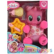 Пони 20 см, мягк. тело, 4 функции, озвучен., 5 фраз, песня, аксессуары, в кор. КАРАПУЗ в кор.2*12шт | фото №0