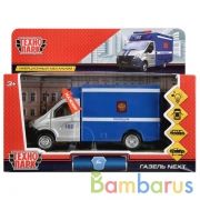 Машина металл свет-звук "ГАЗель NEXT ПОЛИЦИЯ" 15см, инерц. 9538P в кор. Технопарк в кор.2*32шт | фото №0