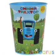 Стакан пластиковый, Синий ТРАКТОР 350 мл. Умка в кор.80шт | фото №0