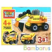 Конструктор ЭКСКАВАТОР 3в1, 33 дет. Город мастеров в кор.240шт | фото №0