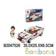 Конструктор пласт. машинка с фигуркой, 302дет. в кор. в кор.18шт | фото №0