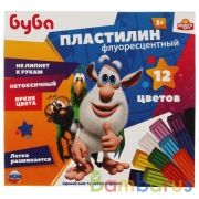 Пластилин неон БУБА 12 цв (180 г) MultiArt в кор.16шт | фото №0