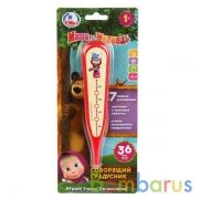 Градусник "Маша и Медведь", свет+звук, 7 песен, руссифиц. на блистере (русс. уп.)ТМ "Умка"в кор.96шт | фото №0