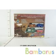 Железная дорога на бат. свет+звук, длина полотна 450см в кор. в кор.2*18шт | фото №0