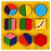 Игрушка дер. "Буратино" "Три кота", вкладыши Геометрия, 15х15 см, термопленка в кор.300шт | фото №0