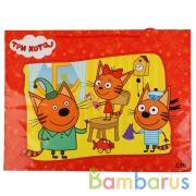 ПАКЕТ ПОДАРОЧНЫЙ "ИГРАЕМ ВМЕСТЕ" ТРИ КОТА 46Х61Х20СМ, БУМ., ГЛЯНЦЕВЫЙ В ПАК. УП-12ШТ в кор.6уп | фото №0