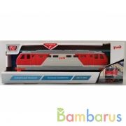 Модель пластик свет-звук ТЕПЛОВОЗ РЖД  21,5 см, 3 кноп, инерц, красный, кор. Технопарк в кор.48шт | фото №0