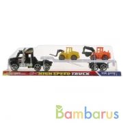 Трейлер инерц. с 2-мя тракторами, цвет в ассорт. JM909-8A в пласт. в кор.2*90шт | фото №0