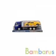 Трейлер инерц. с машинкой, цвет в ассорт. 9103 в пласт. в кор.2*24шт | фото №0