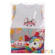 Одежда для кукол 40-42см комбинезон зайка КАРАПУЗ в кор.100шт | фото №0