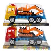 Трейлер инерц. с экскаватором, в ассорт. 3688 в пласт. в кор.2*36шт | фото №0