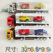 Трейлер инерц. с 2-мя машинками, в ассорт. в пак. в кор.2*72шт | фото №0